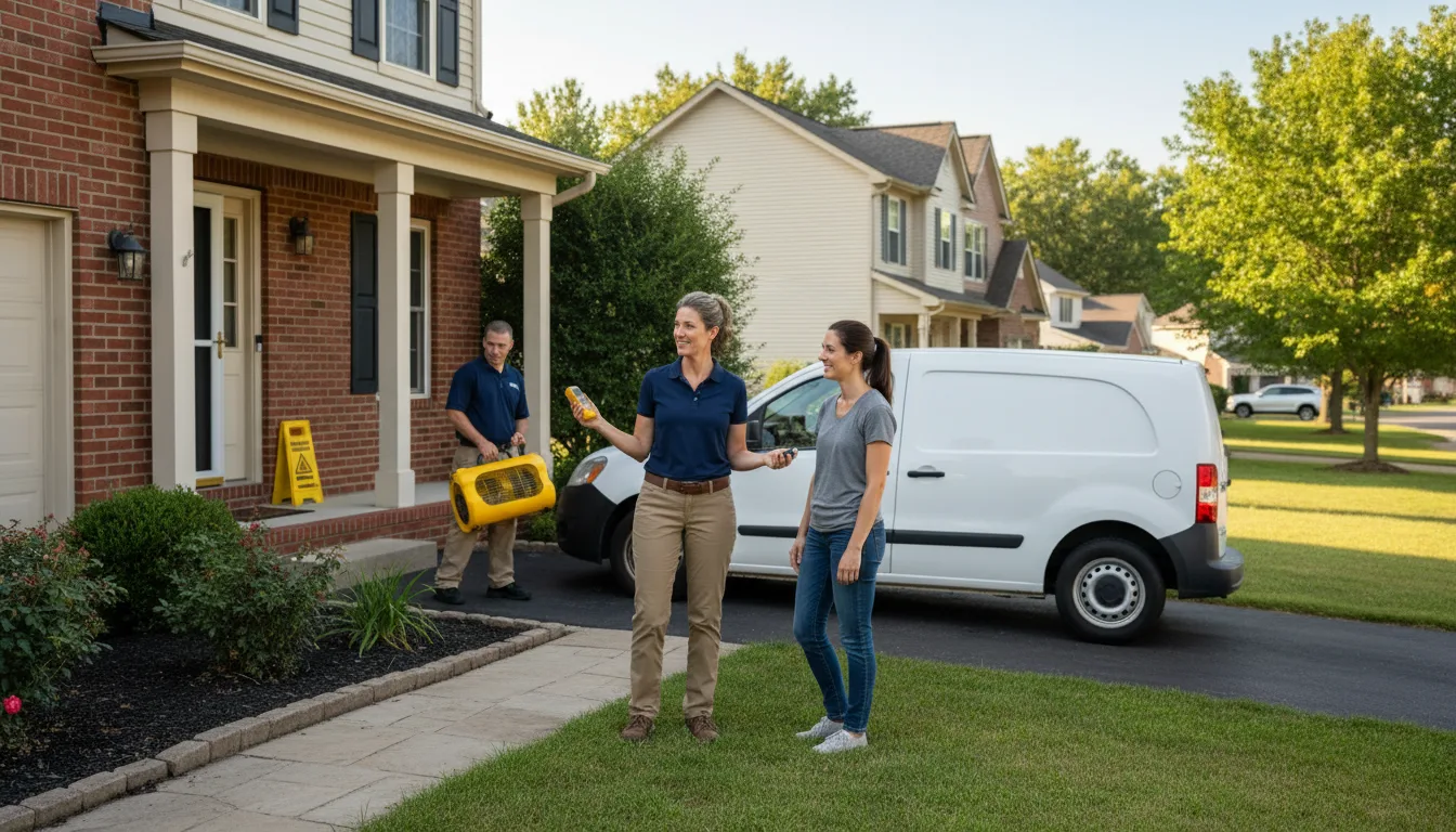 Residential water damage restoration in Channahon, IL